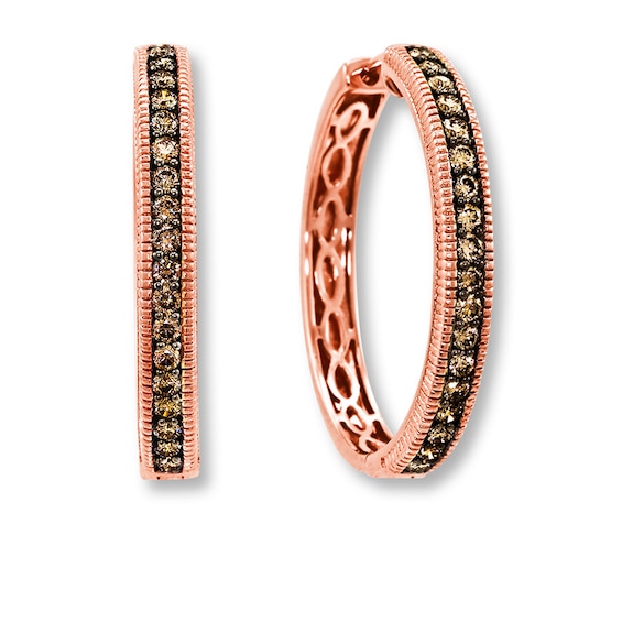 Previously Owned Le Vian Chocolate Diamonds 5/8 ct tw Earrings 14K Rose Gold