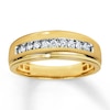 Thumbnail Image 1 of Previously Owned Men's Wedding Band 1/4 ct tw Diamonds 10K Yellow Gold