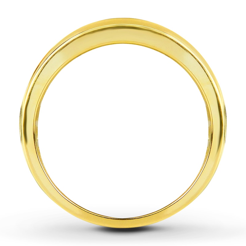 Main Image 2 of Previously Owned Men's Wedding Band 1/4 ct tw Diamonds 10K Yellow Gold