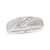 Previously Owned Men's Diamond Wedding Band 1/10 ct tw Round-cut 10K White Gold