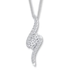 Thumbnail Image 0 of Previously Owned Ever Us Diamond Necklace 3/4 ct tw 14K White Gold