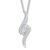 Thumbnail Image 0 of Previously Owned Ever Us Diamond Necklace 3/4 ct tw 14K White Gold