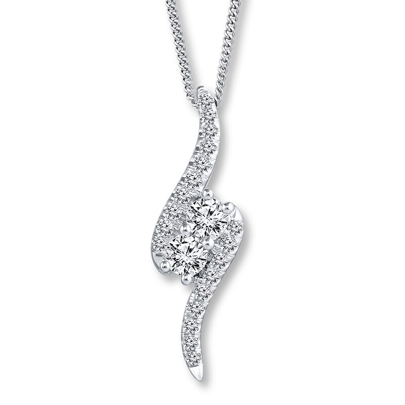 Previously Owned Ever Us Diamond Necklace 3/4 ct tw 14K White Gold