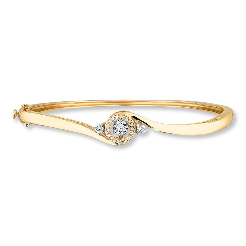 Main Image 1 of Previously Owned Bracelet 1/6 ct tw Diamonds 10K Yellow Gold