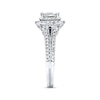 Thumbnail Image 2 of Previously Owned Engagement Ring 1 ct tw Princess & Round-cut Diamonds 14K White Gold