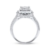 Thumbnail Image 3 of Previously Owned Engagement Ring 1 ct tw Princess & Round-cut Diamonds 14K White Gold