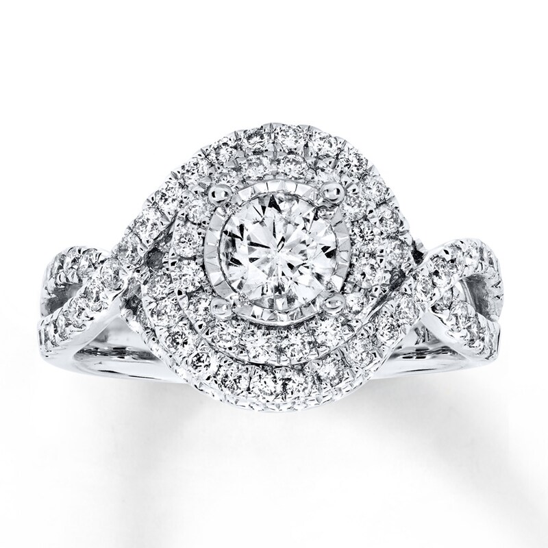 Main Image 1 of Previously Owned Radiant Reflections Engagement Ring 1-1/3 cttw Diamond 14K Gold