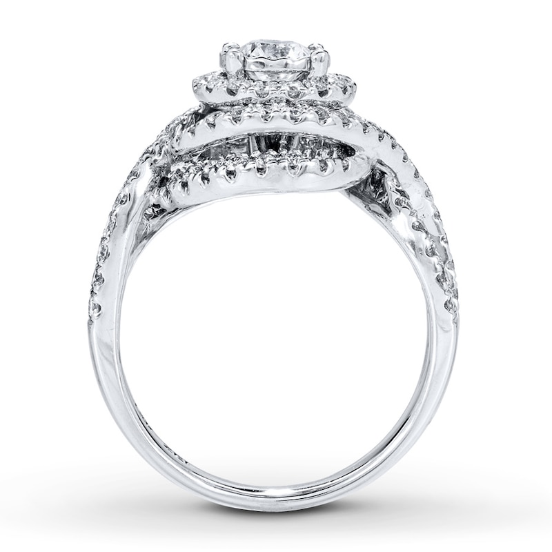 Main Image 2 of Previously Owned Radiant Reflections Engagement Ring 1-1/3 cttw Diamond 14K Gold