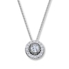 Thumbnail Image 0 of Previously Owned Necklace 3/4 ct tw Diamonds 18K White Gold