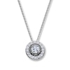 Thumbnail Image 1 of Previously Owned Necklace 3/4 ct tw Diamonds 18K White Gold