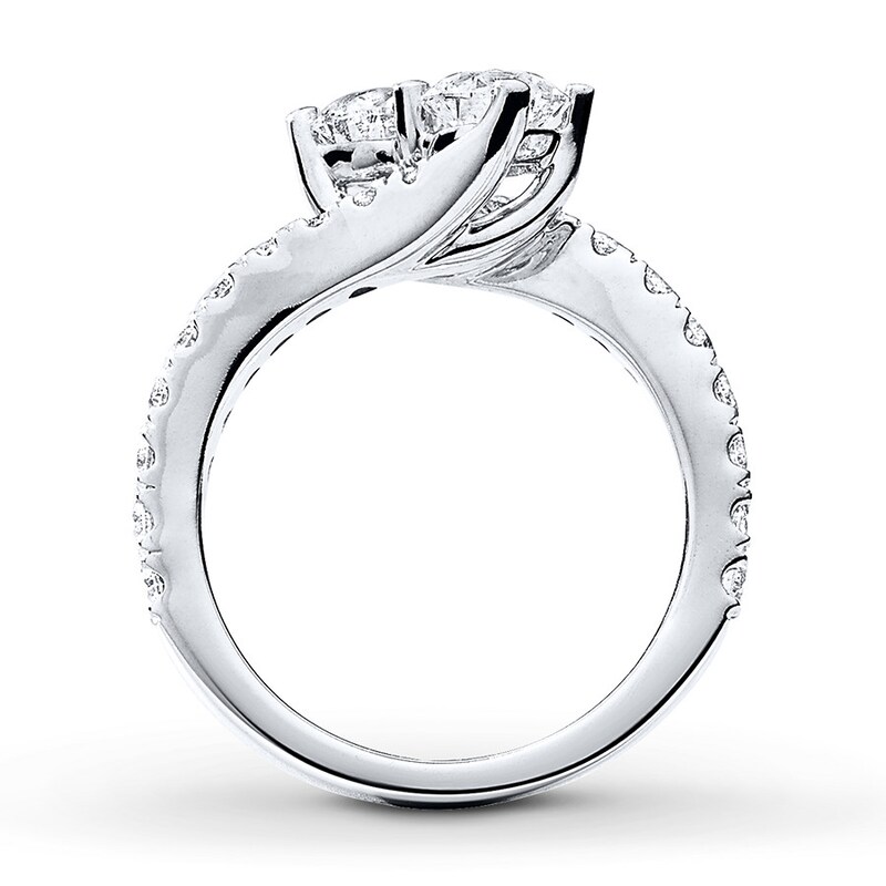 Main Image 2 of Previously Owned Ever Us Two-Stone Ring 2 ct tw Diamonds 14K White Gold