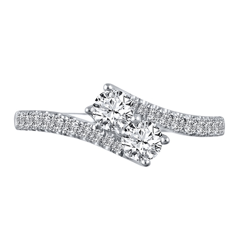 Main Image 1 of Previously Owned Ever Us Diamond Ring 3/4 ct tw 14K White Gold