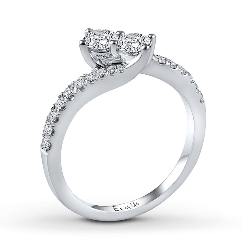 Main Image 2 of Previously Owned Ever Us Diamond Ring 3/4 ct tw 14K White Gold