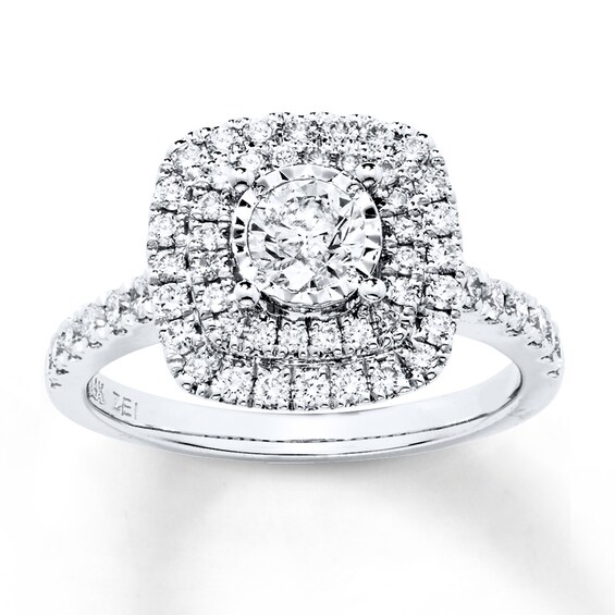 Previously Owned Diamond Engagement Ring 1 ct tw Round-cut 14K White Gold