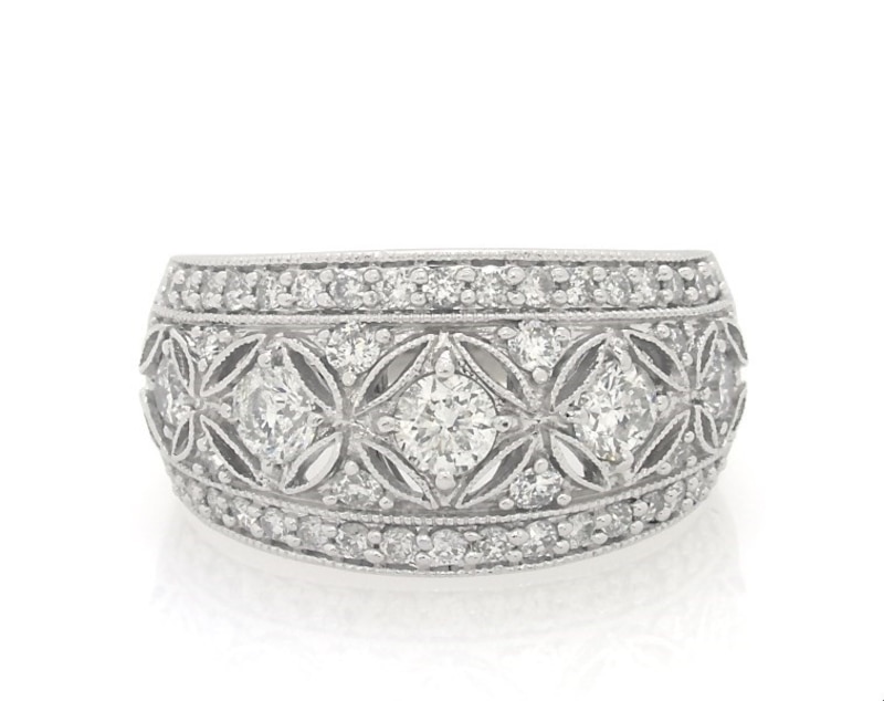 Main Image 1 of Previously Owned Diamond Anniversary Ring 1-1/4 ct tw 14K White Gold