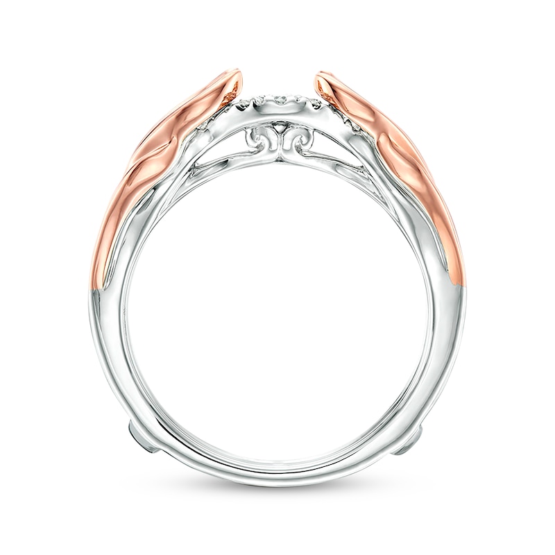Main Image 3 of Previously Owned Diamond Enhancer Ring 1/8 ct tw Round-cut 14K Two-Tone Gold