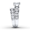 Thumbnail Image 2 of Previously Owned Diamond Bridal Set 2 ct tw Princess & Round-cut 14K White Gold
