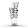 Thumbnail Image 3 of Previously Owned Diamond Bridal Set 2 ct tw Princess & Round-cut 14K White Gold
