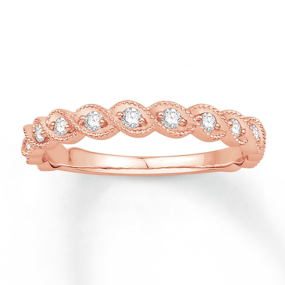Previously Owned Diamond Anniversary Band 1/4 ct tw Round-cut 10K Rose Gold