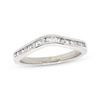 Previously Owned Diamond Enhancer Ring 1/5 ct tw Round/Baguette-cut 14K White Gold