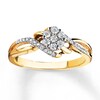 Thumbnail Image 1 of Previously Owned Ring 1/4 ct tw Round-cut Diamonds 10K Yellow Gold