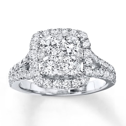 Previously Owned Diamond Engagement Ring 2 ct tw Round-cut 14K White Gold