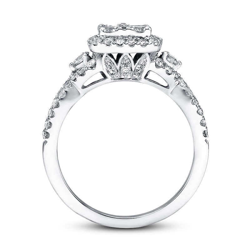 Main Image 2 of Previously Owned Diamond Engagement Ring 1-1/5 ct tw Round-cut 14K White Gold