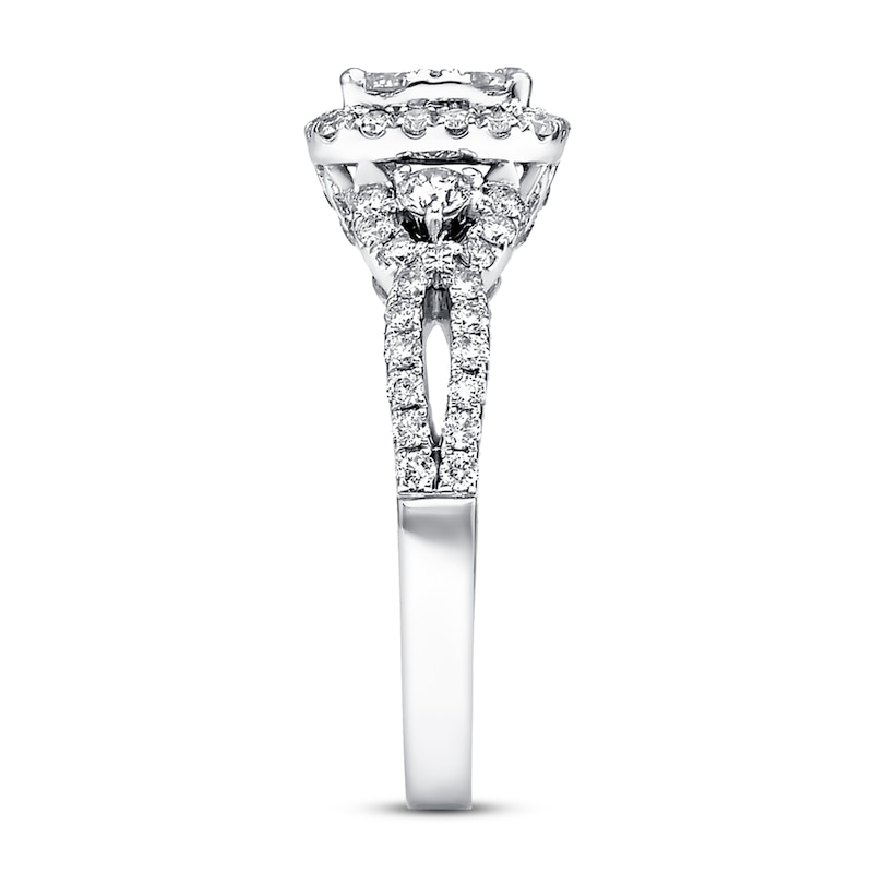 Main Image 3 of Previously Owned Diamond Engagement Ring 1-1/5 ct tw Round-cut 14K White Gold