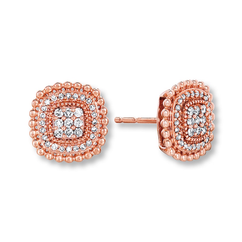 Previously Owned Diamond Earrings 1/5 ct tw 10K Rose Gold