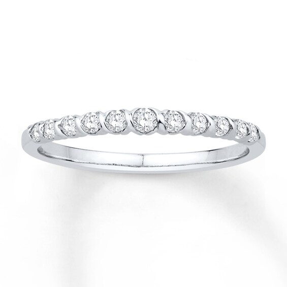 Previously Owned Diamond Anniversary Band 1/4 ct tw Round-cut 10K White Gold