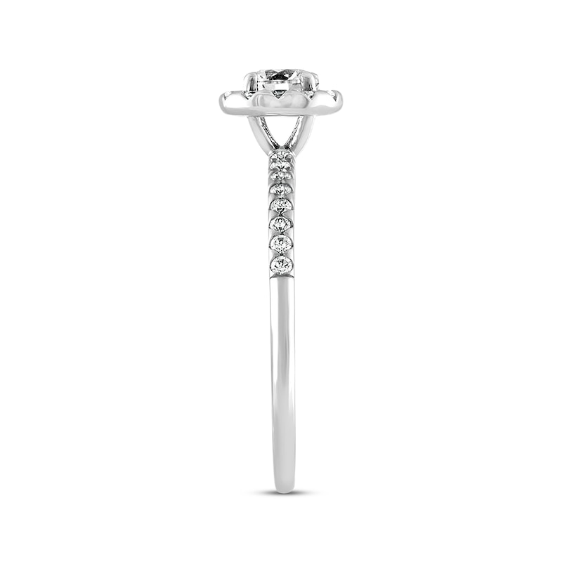 Previously Owned Diamond Engagement Ring 1/2 ct tw Round-cut 14K White Gold