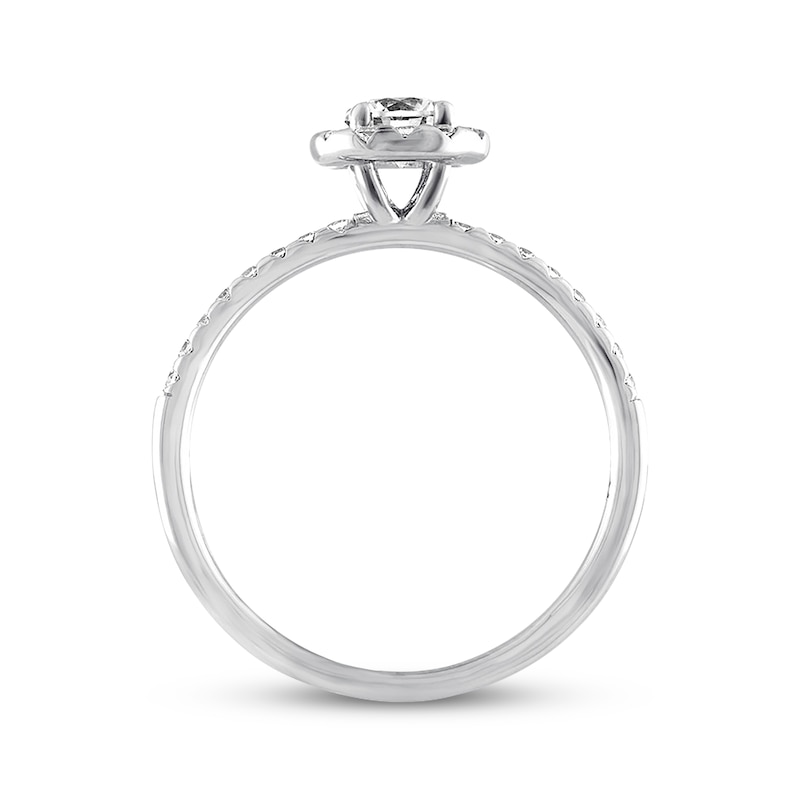 Previously Owned Diamond Engagement Ring 1/2 ct tw Round-cut 14K White Gold