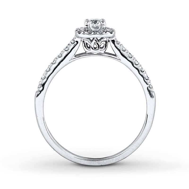 Previously Owned Diamond Engagement Ring 3/8 ct tw Round-cut 10K White Gold