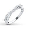 Thumbnail Image 0 of Previously Owned Diamond Anniversary Contour Band 1/10 ct tw Round-cut 14K White Gold