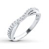 Thumbnail Image 1 of Previously Owned Diamond Anniversary Contour Band 1/10 ct tw Round-cut 14K White Gold