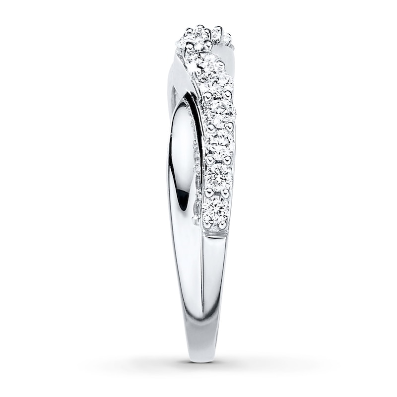 Main Image 3 of Previously Owned Diamond Enhancer Ring 1/2 ct tw Round-cut 14K White Gold