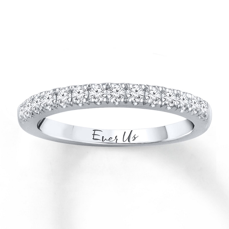 Main Image 1 of Previously Owned Ever Us Diamond Band 3/8 ct tw Round-cut 14K White Gold