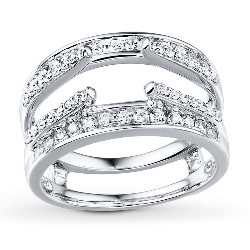 Main Image 1 of Previously Owned Diamond Enhancer Ring 5/8 ct tw Round-cut 14K White Gold