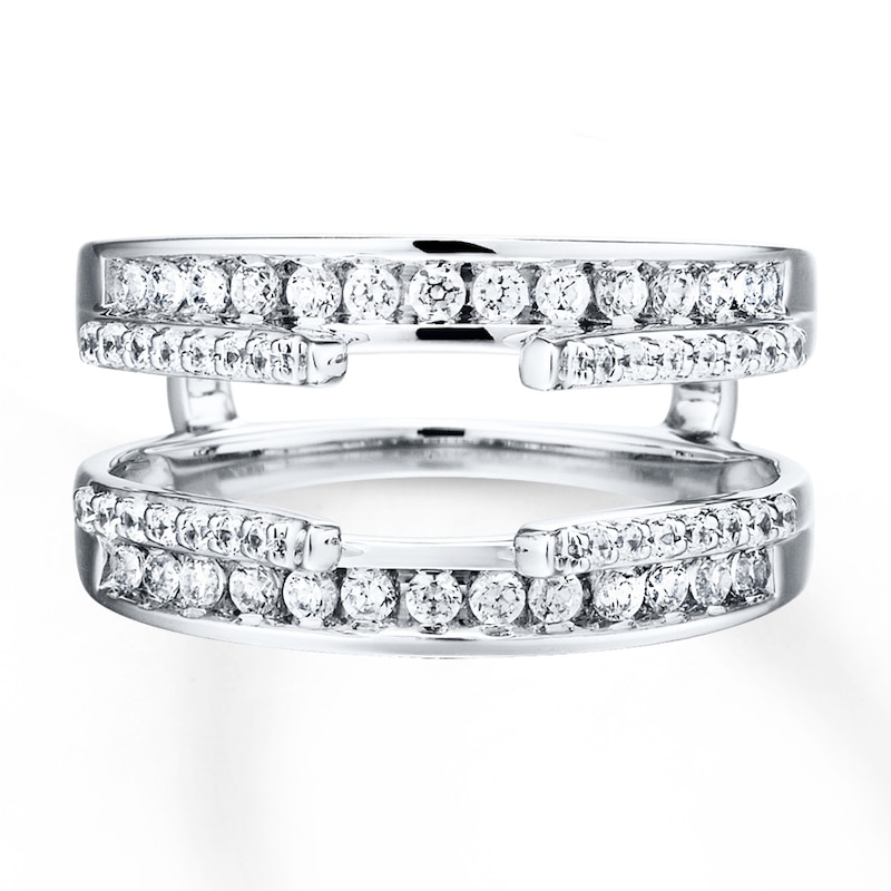 Main Image 4 of Previously Owned Diamond Enhancer Ring 5/8 ct tw Round-cut 14K White Gold