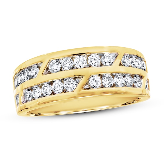 Previously Owned Men's Wedding Band 1 ct tw Round-cut Diamonds 14K Yellow Gold