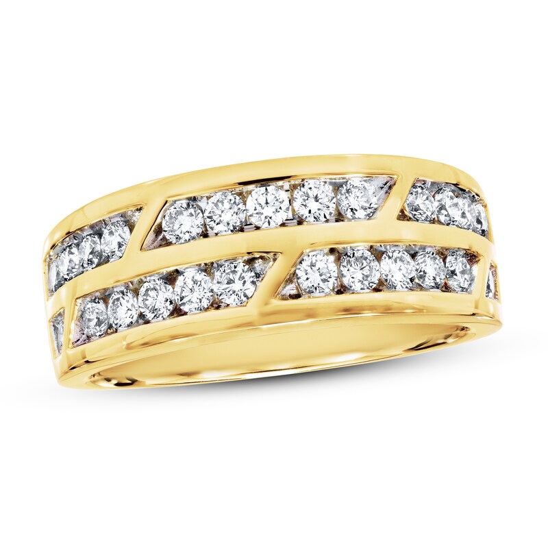 Previously Owned Men's Wedding Band 1 ct tw Round-cut Diamonds 14K Yellow Gold