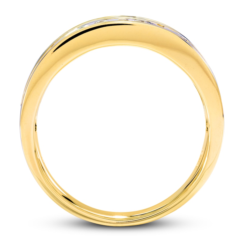 Previously Owned Men's Wedding Band 1 ct tw Round-cut Diamonds 14K Yellow Gold