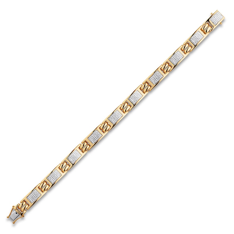 Previously Owned Men's Bracelet 1 ct tw Diamonds 10K Yellow Gold 8.5"