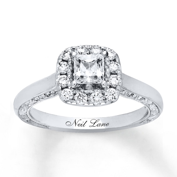 Previously Owned Neil Lane Engagement Ring 7/8 ct tw Diamonds 14K White Gold