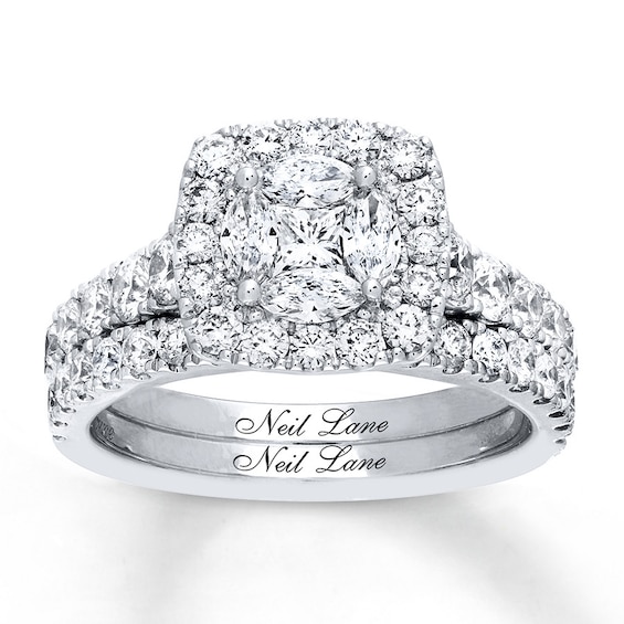 Previously Owned Neil Lane Bridal Set 2-1/6 ct tw Diamonds 14K White Gold