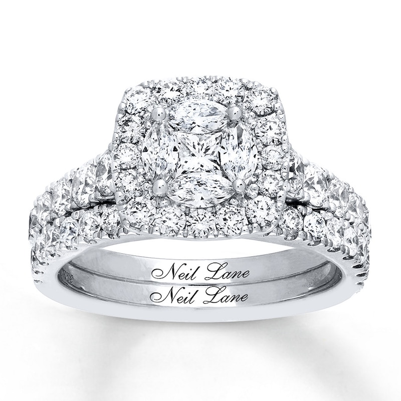 Main Image 1 of Previously Owned Neil Lane Bridal Set 2-1/6 ct tw Diamonds 14K White Gold