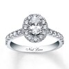 Thumbnail Image 1 of Previously Owned Neil Lane Engagement Ring 1-1/2 ct tw Oval & Round-cut Diamonds 14K White Gold - Size 5