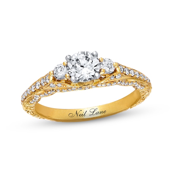 Previously Owned Neil Lane Diamond Engagement Ring 1 ct tw Round-cut 14K Yellow Gold