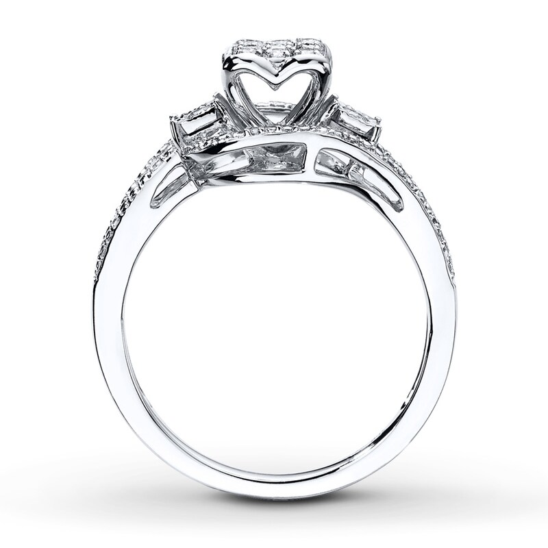 Main Image 2 of Previously Owned Diamond Engagement Ring 1/5 ct tw Round-cut 10K White Gold - Size 9.5