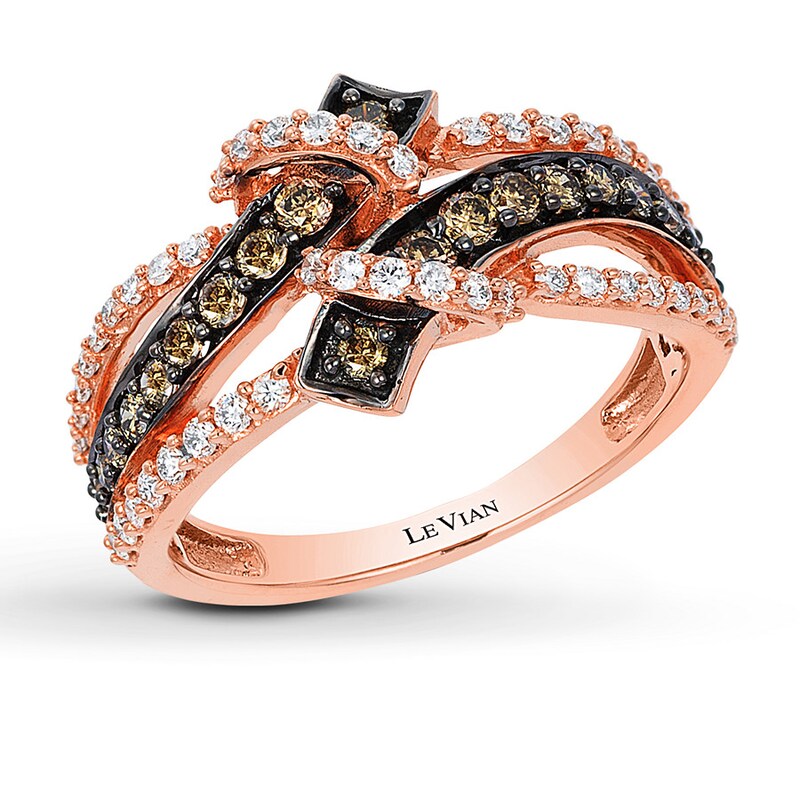 Main Image 1 of Previously Owned Le Vian Chocolate Diamonds 3/4 ct tw Ring 14K Strawberry Gold - Size 10.75